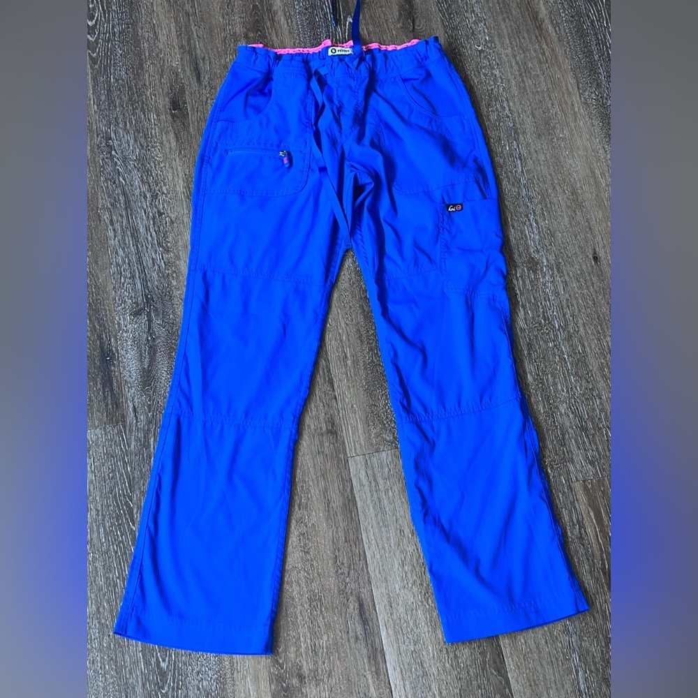Bright Blue Scrub Pants & matching top